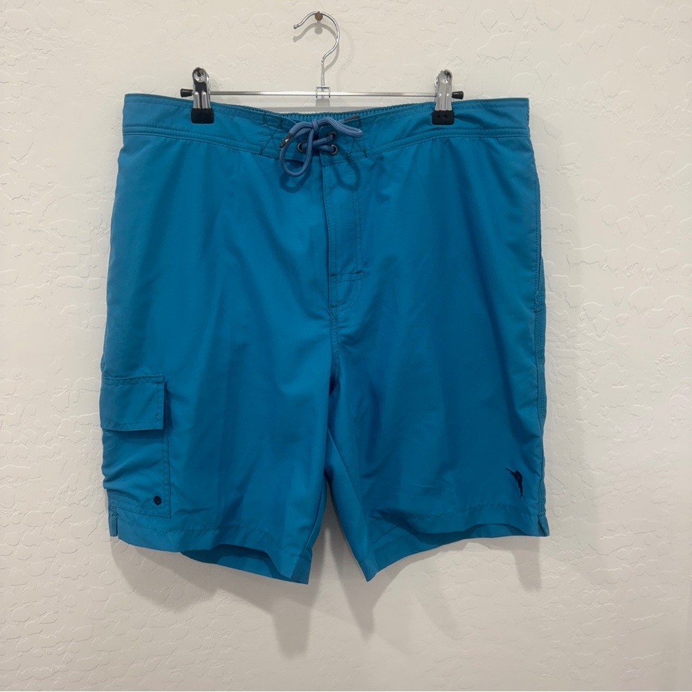 Tommy Bahama Swim Trunks Mens Large Blue Lined Summer Vacation Beach